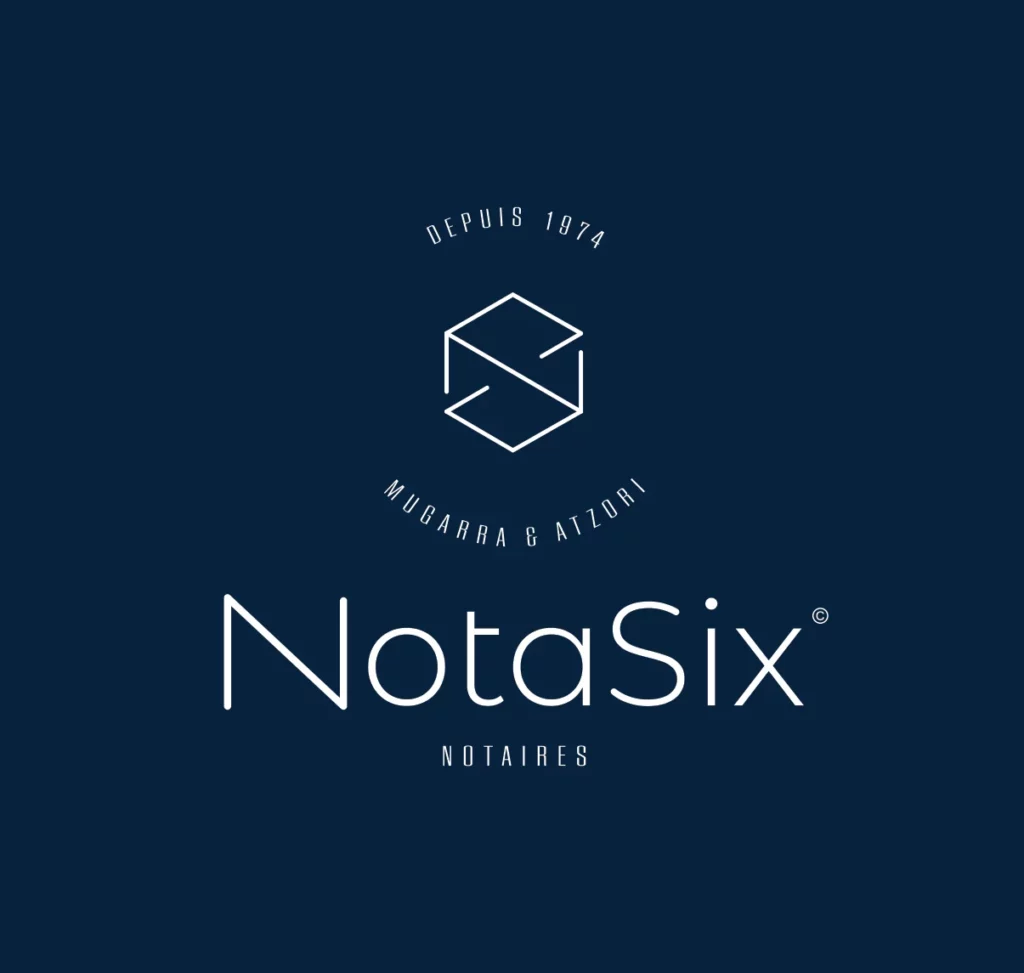 logo notasix fond bleu